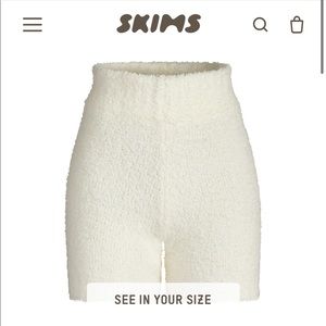 Skims Cozy Knit Collection Shorts XS in Bone